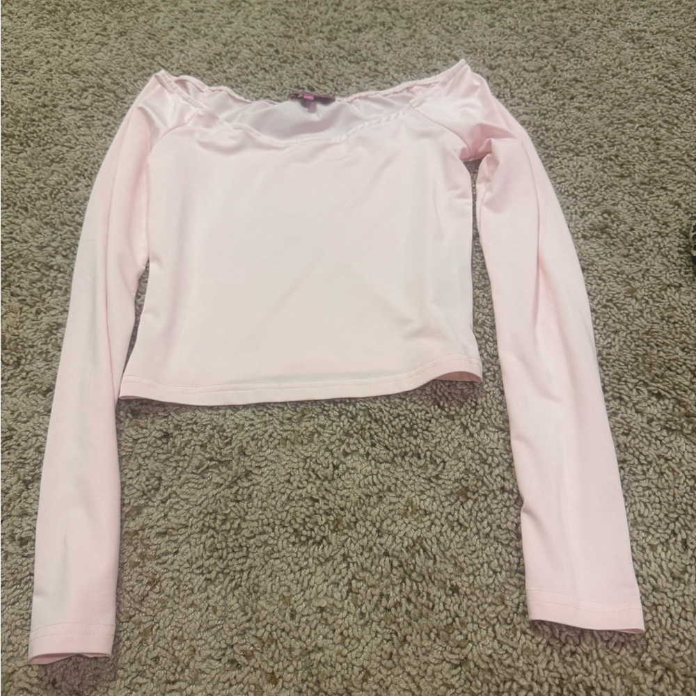 Women's Pink Long Sleeve Top